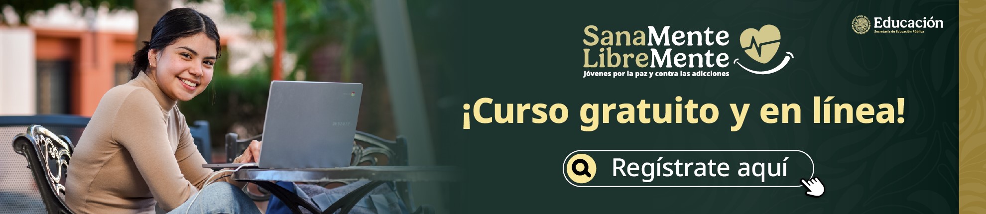 SanaMente LibreMente: jóvenes por la paz y contra las adicciones. Curso gratuito y en línea.